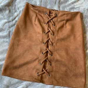 Faux Suede mini skirt